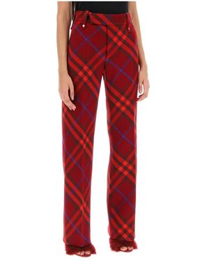 Burberry Straight Trousers - Red