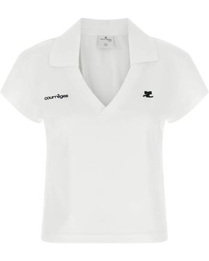 Courreges Polo Shirts - White