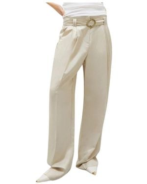 Marella Wide Trousers - Natural