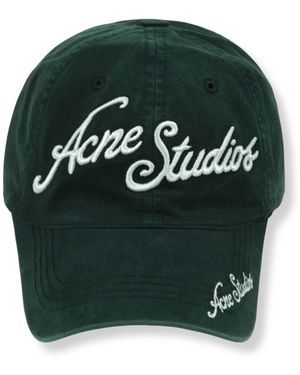 Acne Studios Accessoires ,Groen ,Katoen Carliy Venice Cap