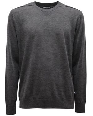 Armani Round-Neck Knitwear - Grey