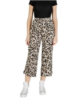 Ichi Cropped Trousers - Black
