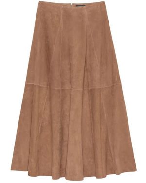 Arma Eleni Panelled Midi Skirt - Braun