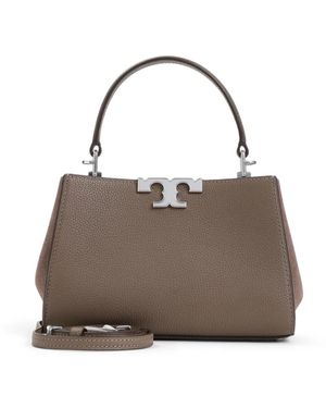 Tory Burch Mini Satchel Met T-Logo Ontwerp - Bruin