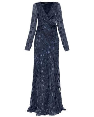 Etro Kleedjes ,Blauw ,Patroon Maxi Jurk