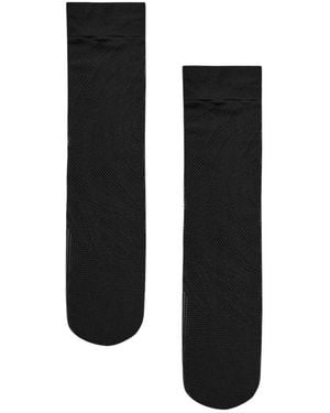 Wolford Rosebloom Netz-Kniestrümpfe - Schwarz