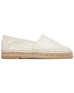 Ami Paris Witte Logo Slip-On Espadrilles - Naturel