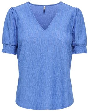 ONLY Diana S/S V-Neck Top - Blauw