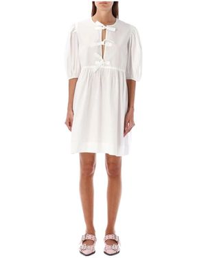 Ganni Short Dresses - White