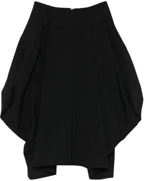 Comme des Garçons Drapierter Asymmetrischer Midirock - Schwarz
