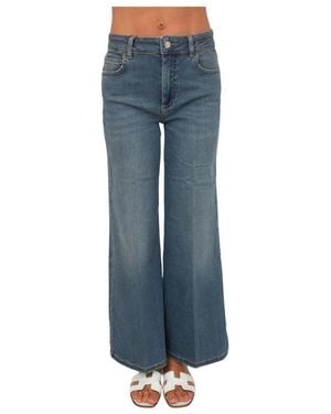 Marella Mlswlcrop Wijde Cropped Jeans - Blauw