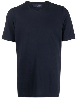 Lardini Katoenen Model T-Shirt - Blauw