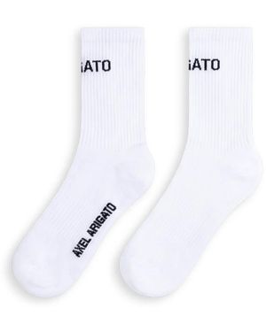 Axel Arigato Ondergoed ,Wit ,Katoen Logo Tube Sokken