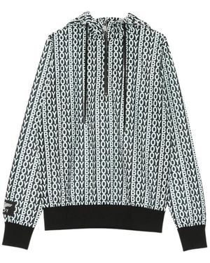 BOY London Hoodies & Sweatvesten ,Grijs ,Sweatshirt Gemiddelde Kap - Blauw