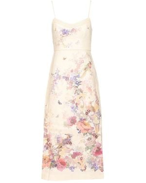Zimmermann Alchemy Midi Jurk - Roze