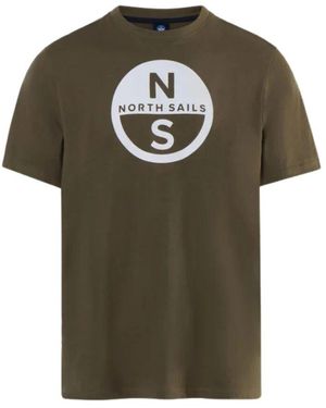 North Sails Bio-Baumwolle Großes Logo T-Shirt - Grün