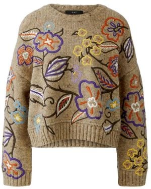 Ouí Rundhals-Strickpullover - Braun