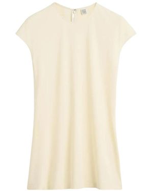 TOTEME Longline Cap-Sleeve Top - Natural