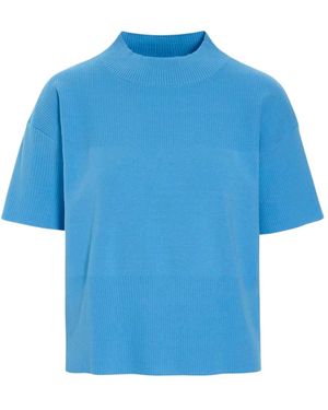 Bitte Kai Rand Korte Gebreide Blouse - Blauw