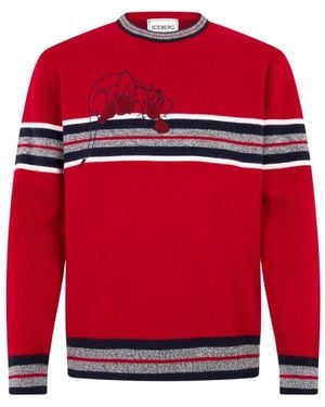 Iceberg Rundhals-Pullover - Rot