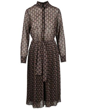 Think! Schwarzes kleid für frauen - Braun