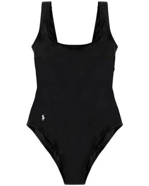 Polo Ralph Lauren Badmode ,Zwart ,Nylon Martinique One-Piece Badpak
