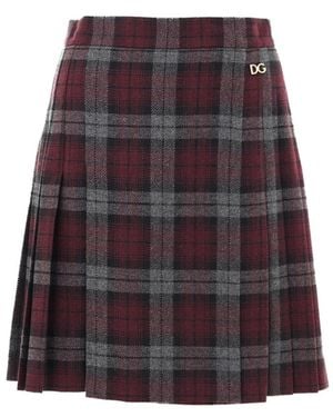 Dolce & Gabbana Falten-Minirock - Lila