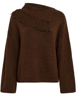 Soaked In Luxury Round-Neck Knitwear - Marrón