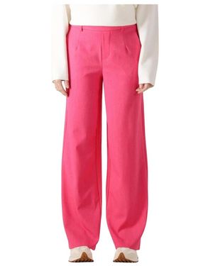 Object Rosa Weite Hose Eleganter Stil - Pink