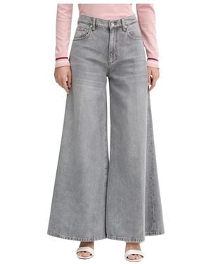 Liu Jo Super Ausgestellte High-Waist Jeans - Grau