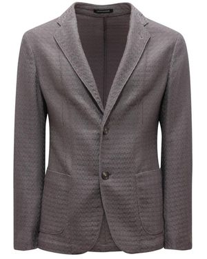 Armani Jassen ,Grijs ,Wol Wollen Jas