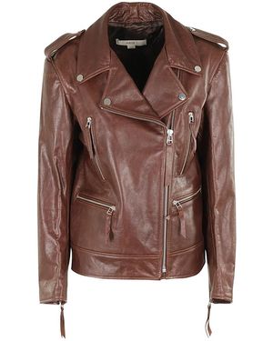 REMAIN Birger Christensen Leather Jackets - Brown