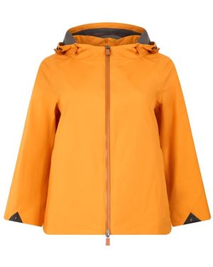 Herno Jassen ,Oranje ,Polyester Oranje Regenjas Met Capuchon