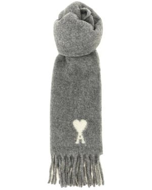 Ami Paris Winter Scarves - Grey