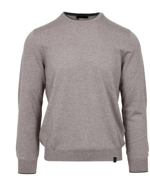 Fay Round-Neck Knitwear - Grey