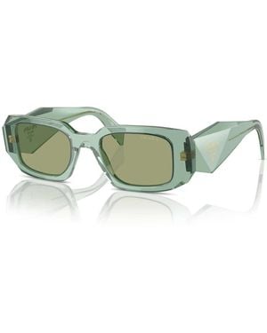 Prada Pr17Ws Rechthoekige Zonnebril - Groen
