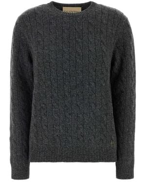 Valentino Round-Neck Knitwear - Negro