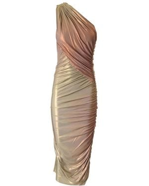 Rick Owens One-Shoulder Draped Midi Dress - Braun