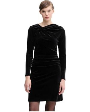 DKNY Stretch Knit Mini Jurk - Zwart