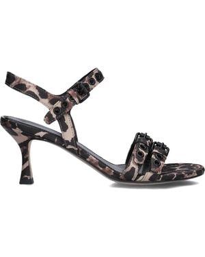 Kennel & Schmenger Elegante Sandalen Met Speelse Print - Zwart