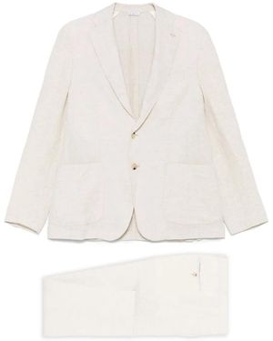 Manuel Ritz Single Breasted Suits - White