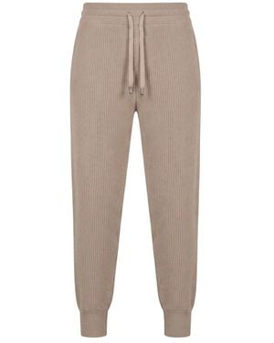 Moorer Broeken ,Katoen Elegante En Comfortabele Joggingbroek - Naturel
