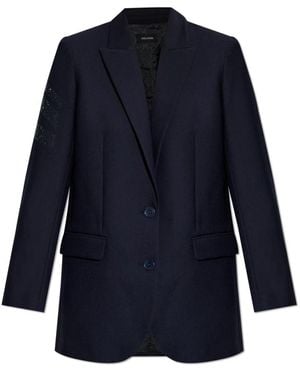 Zadig & Voltaire Single-Breasted Blazer Viva - Blauw