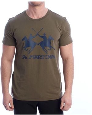 La Martina Herren T-Shirt Mit Polologo - Grau