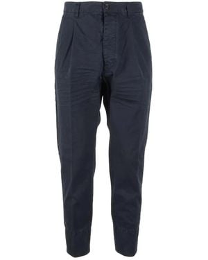 DSquared² Aviator Fit Baumwollhose Mit Knöpfen - Blau