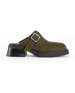 Miista Heeled Mules - Green