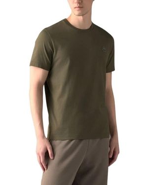 Moose Knuckles Tops ,Groen ,Katoen Crescent T-Shirt