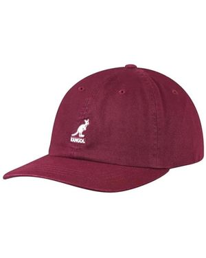 Kangol Gewaschene Baseballkappe Aus Baumwolle Bordeaux - Rot