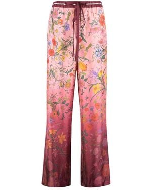 Gucci Wide Trousers - Rojo