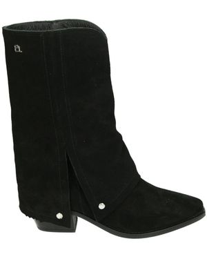 Babouche Schoenen ,Zwart ,Suède Westerse Stijl Zwarte Suède Laars
